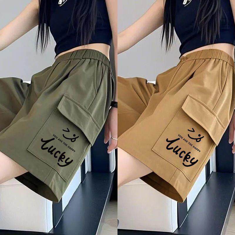 美式潮流工装短裤男女中性风夏天薄款潮流休闲运动外穿五分短裤女