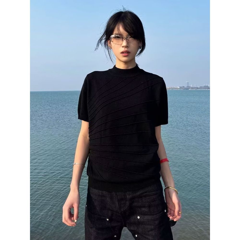 短袖t恤男女潮牌夏季宽松五分袖2026年新款网红潮流百搭简约上衣