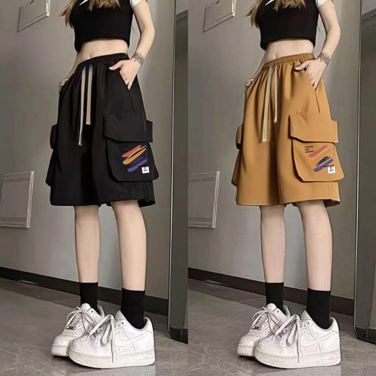 美式潮流工装短裤男女中性风夏天薄款潮流休闲运动外穿五分短裤女