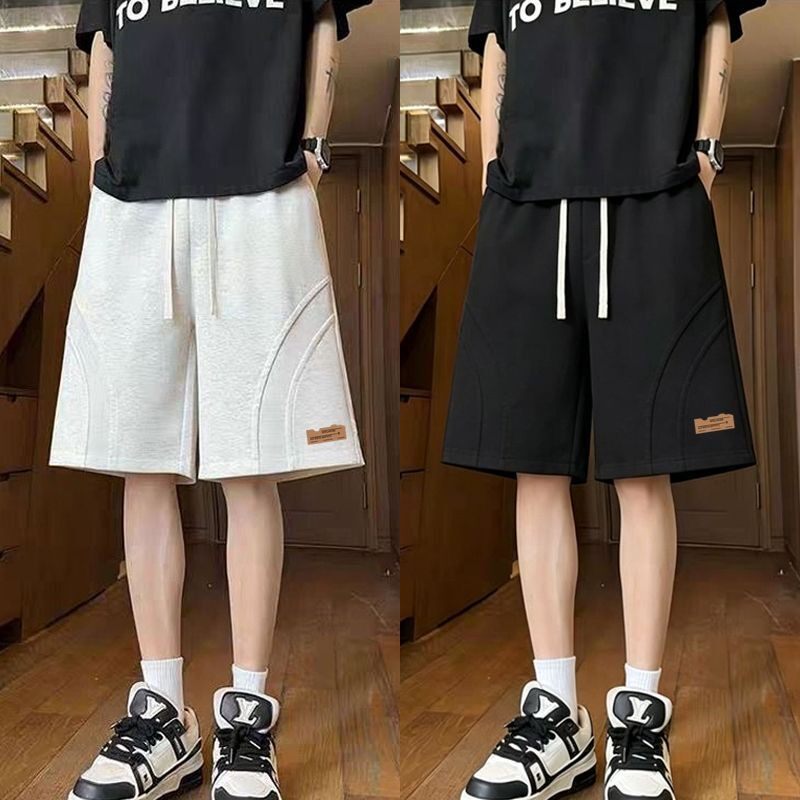 夏季薄款休闲短裤男女学生宽松百搭五分短裤潮流大码沙滩裤大裤衩