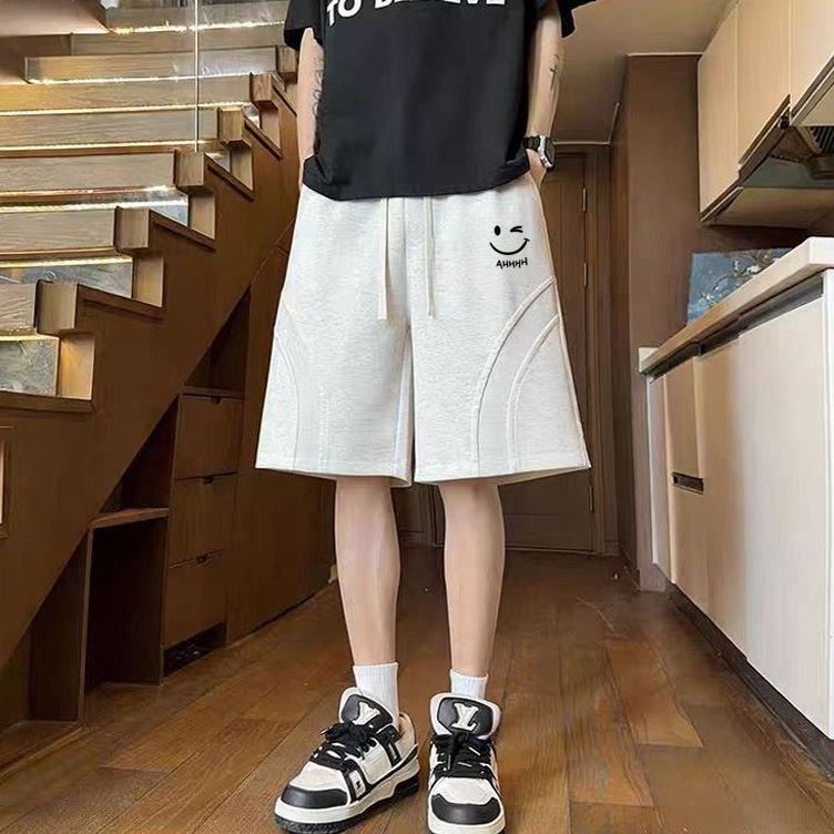 夏季薄款重磅休闲短裤男女生宽松百搭五分裤潮流大码沙滩裤大裤衩
