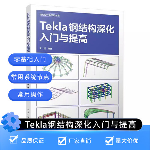 Tekla钢结构深化入门与提高 结构设计新形态丛书 9787112309276零基础框架建模简易门式刚架常用系统节点常用操作 软件教材小白