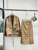 价格咨询.欧洲站原创设计师走秀款 重工高定气质女贵妇白领套装 901