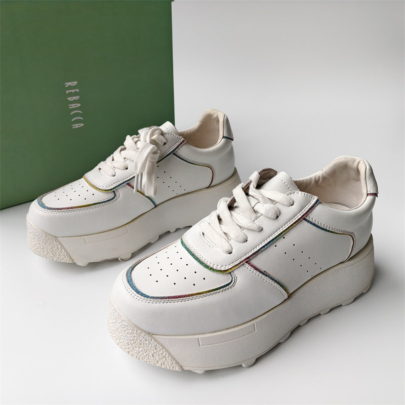 REBACCA/瑞贝卡品牌撤柜真皮女鞋时尚厚底系带运动鞋户外轻便单鞋,女鞋,休闲板鞋,淘宝优惠券,粉丝福利购,淘宝优惠卷