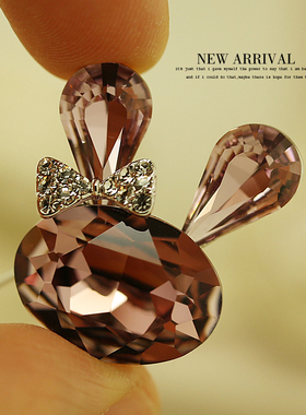 XZ561奥地利合成水晶兔头韩版胸针女高档胸花饰品外套大衣别针