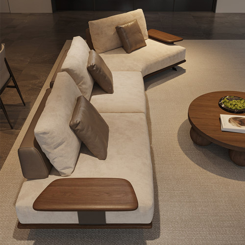 纳威意式极简沙发客厅家用异形转角设计师创意简约现代科技布网红