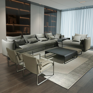 纳威轻奢现代客厅沙发真皮设计师网红香奈儿沙发意式极简2023新款