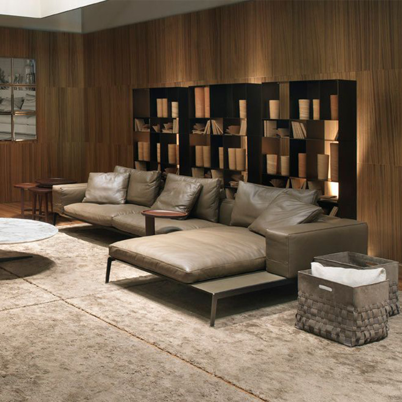 纳威北欧真皮沙发头层牛皮客厅意大利后现代简约意式轻奢工业风