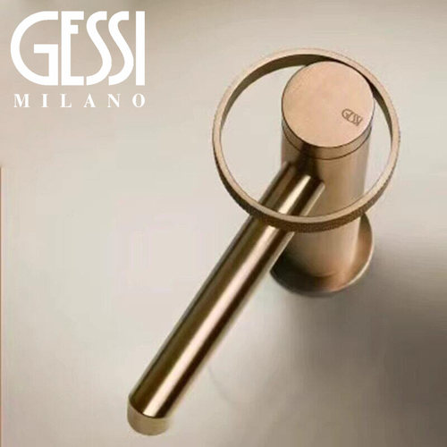 意大利GESSI水龙头ANELLO系列洗脸盆捷仕戒指把手面盆冷热龙头铜
