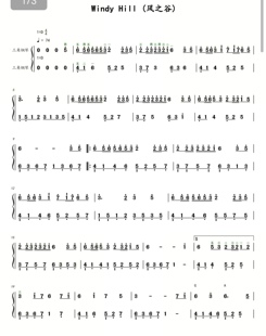 风之谷Windy Hill钢琴简谱五线谱电子版成人零基础学钢琴纯音乐电