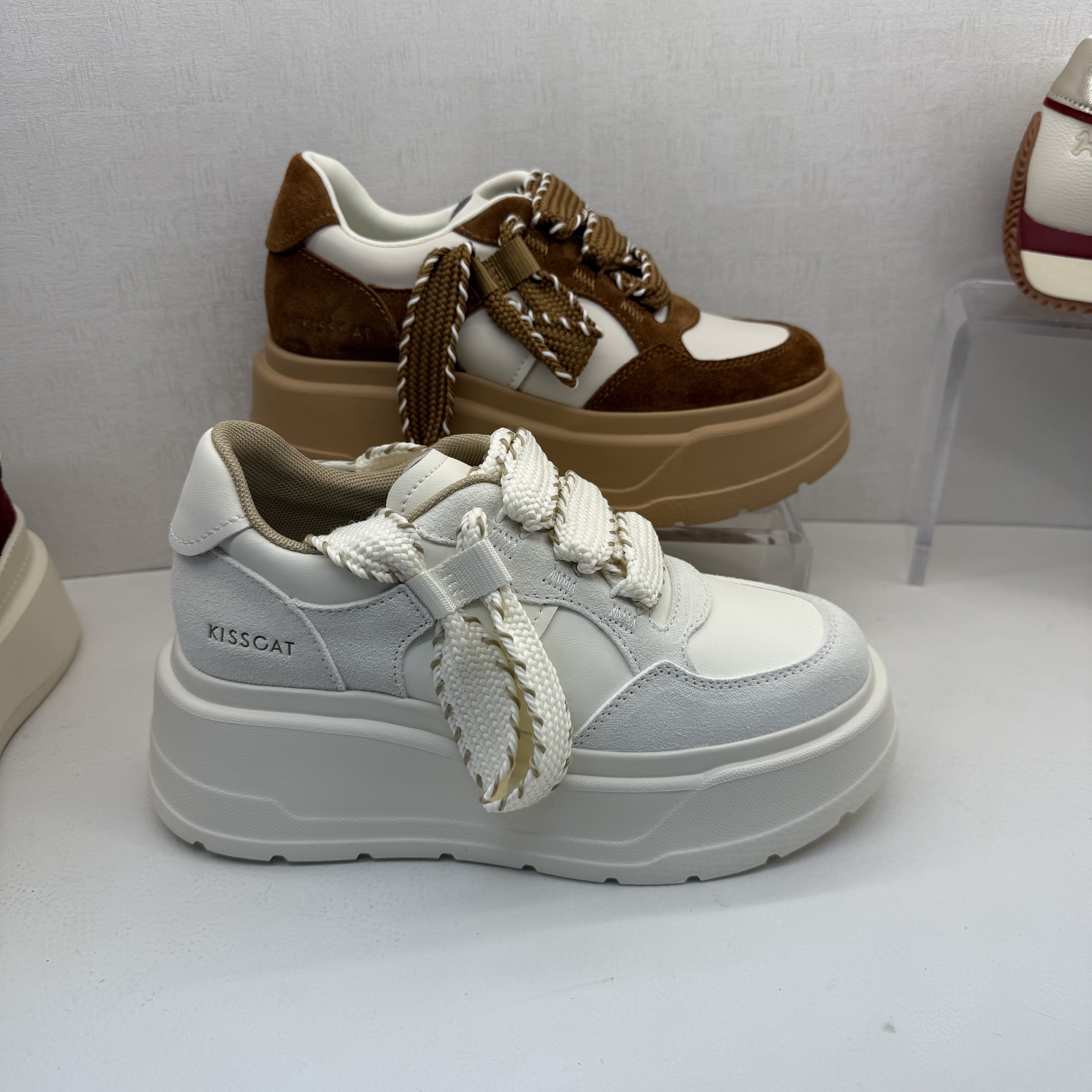 KISSCAT接吻猫厚底鞋26春新通勤休闲板鞋厚底小白鞋女K76177A-51,女鞋,时尚休闲鞋,淘宝优惠券,粉丝福利购,淘宝优惠卷