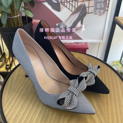 优雅蝴蝶结高跟女单鞋