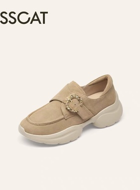 KISSCAT接吻猫乐福鞋26春新通勤舒适厚底运动休闲鞋女K76103A-52