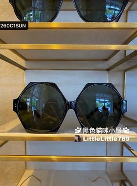 LindaFarrow多边形框复古墨镜