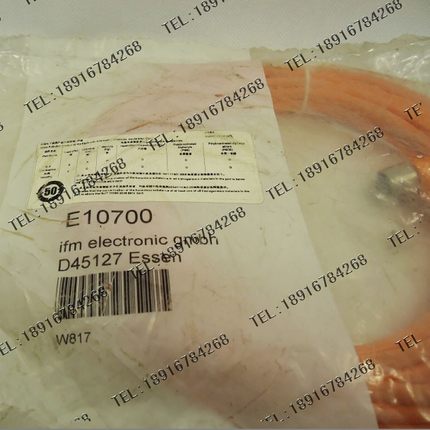 原装正品 德国易福门 IFM M12 90度接插件 E 10700/EVT004电缆5米