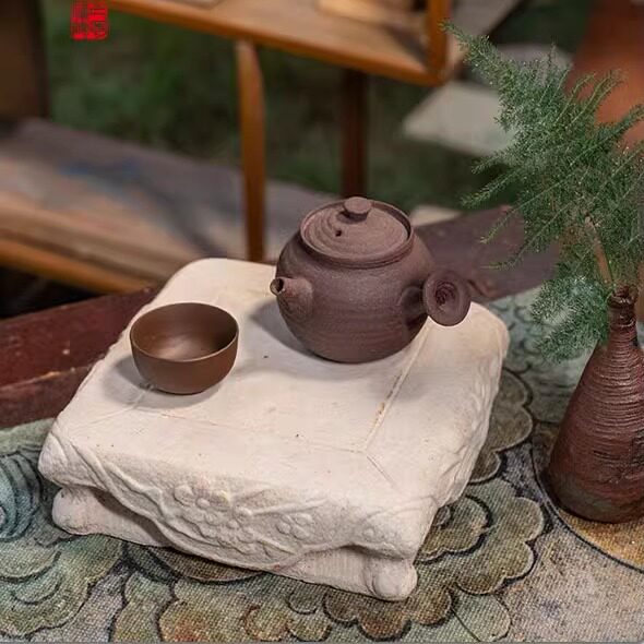 巴蜀汉陶吸水茶盘仿汉石砖简约茶台茶室中式——汉砖