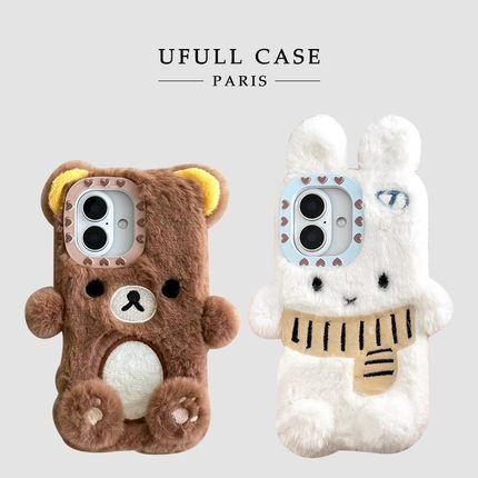 可爱毛绒小熊兔子适用OnePlus一加13/ACE5手机壳1+ACE3PRO硅胶2PRO镜头11全包12防摔ACE2简约3V小众8T/9R软壳