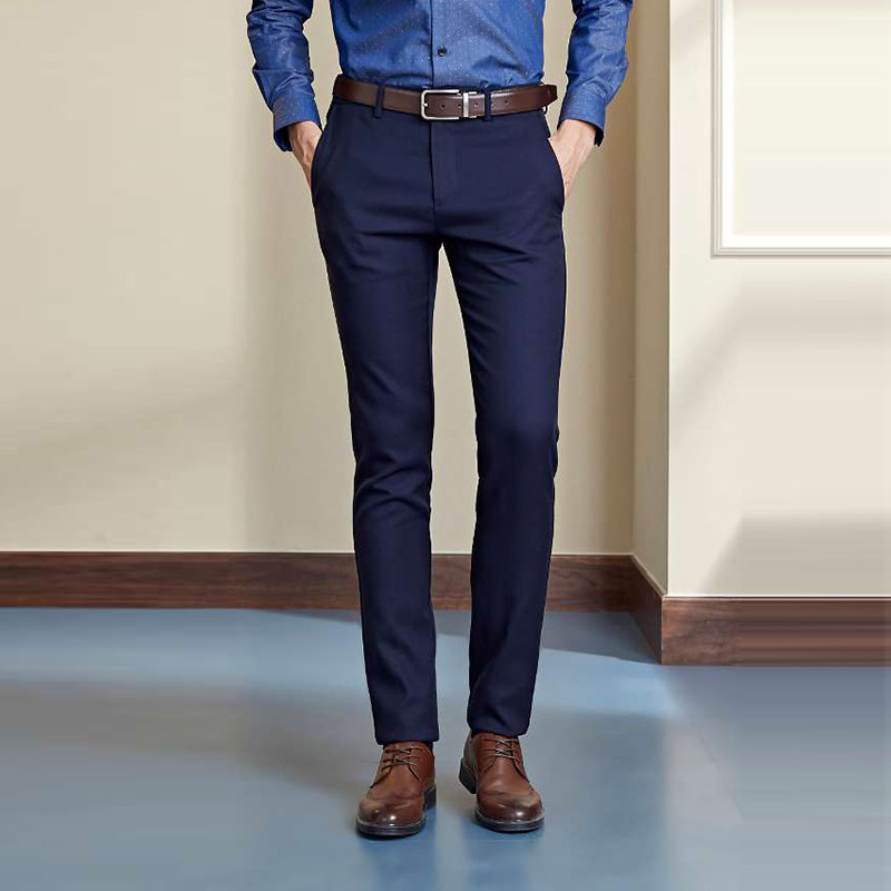 Youngor man Western-style trousers DP formal wear trousers Navy houndstooth Middle-waisted Straight Autumn and winter leisure time trousersin the Men's clothing, Casual pants  category - from Buy2taobao.com to provide professional Taobao agent buy service