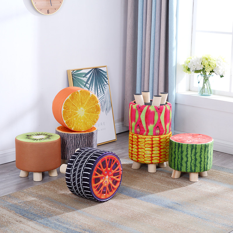 小凳子家用小椅子时尚圆凳换鞋凳创意沙发凳矮凳卧室实木网红板凳,住宅家具,矮凳,淘宝优惠券,粉丝福利购,淘宝优惠卷