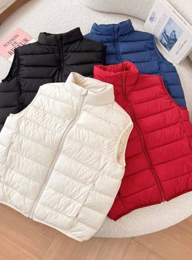 童装男童女童冬季空气棉服可机洗背心马甲新款478124黑色红色蓝色