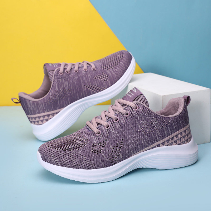 新款四季运动鞋女舒适轻便软底减震轻便透气网面中老年妈妈跑步鞋