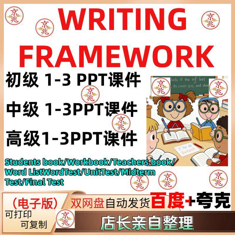 Writing Framework写作框架课件 PPT小学英语写作句子文章段落