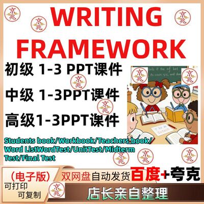 Writing Framework写作框架课件 PPT小学英语写作句子文章段落