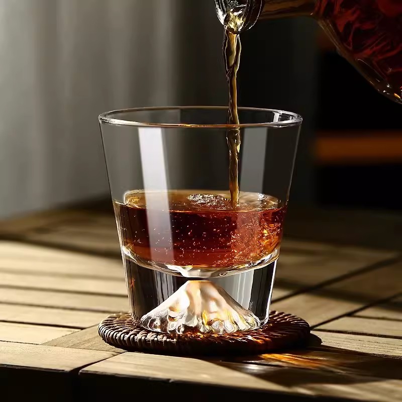 水晶玻璃茶杯水杯家用吧台威士忌鸡尾酒杯啤酒杯洋酒杯酒吧专用杯