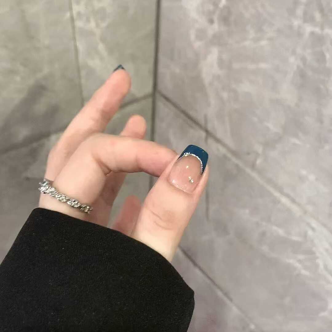 成品纯手工显白法式光疗美甲贴片