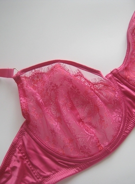 欧~薄款蕾丝大胸显小舒适透气文胸胸罩70E80F