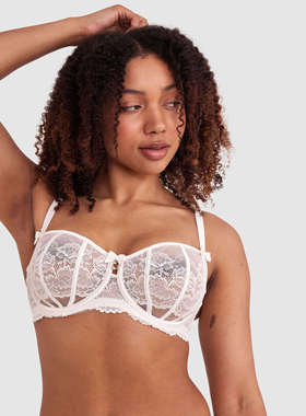 bras珍珠白蕾丝拼网纱有钢圈65C75BCDD70DB80DDD85DD75DDD70A40D