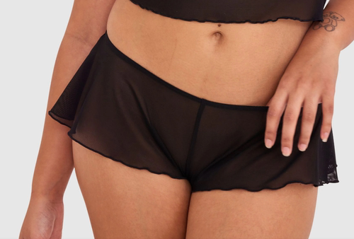 黑色半透明弹力网纱舒适清凉