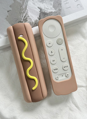 适用2024谷歌Google TV Streamer(4K)遥控器保护套可爱卡通硅胶壳