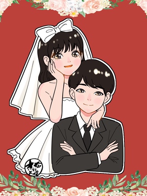 婚礼Q版手绘头像定制漫画卡通人物结婚纱照制作人形立牌迎宾动漫