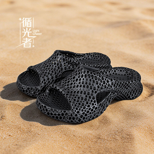 3D一体打印踩屎感运动恢复拖鞋