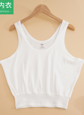 ab内衣中老年人女士纯棉白色胸罩背心全棉大码老奶奶打底汗衫S906