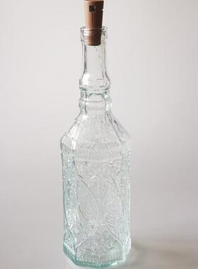 外贸出口复古浮雕绿色花瓶含装饰灯8.5CM直径 32CM高度