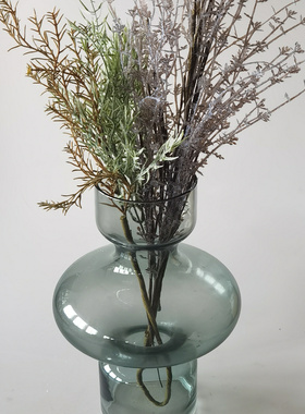 玻璃花瓶家居装饰摆件复古怀旧样板间花瓶