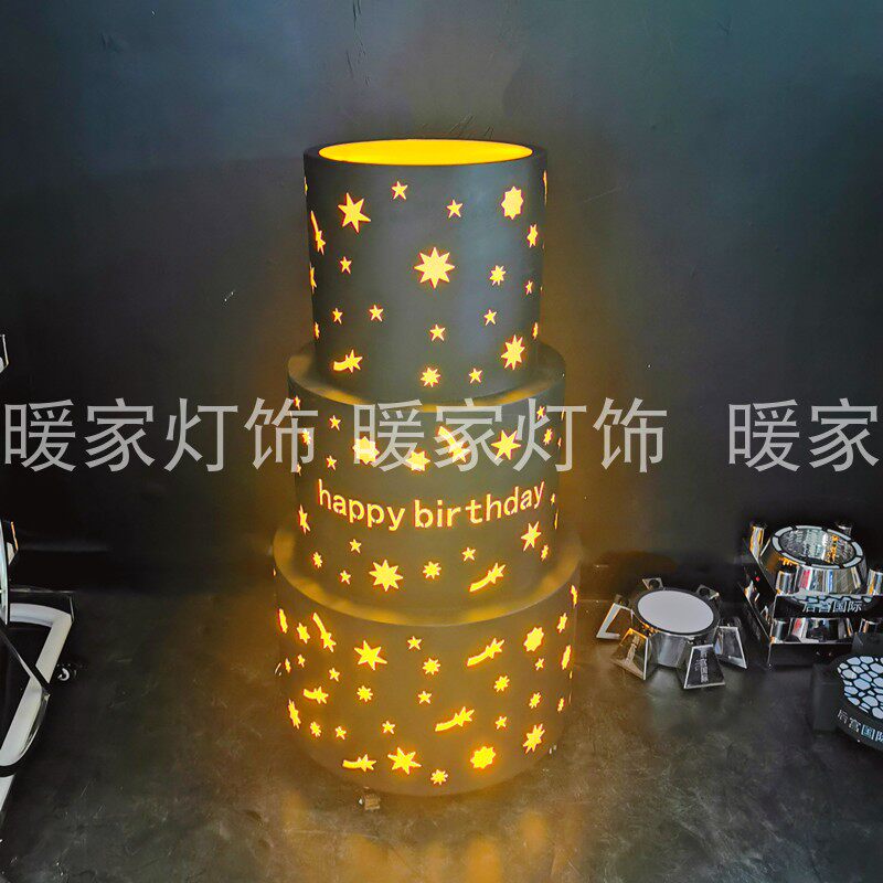 酒吧发光蛋糕塔充电三层塔