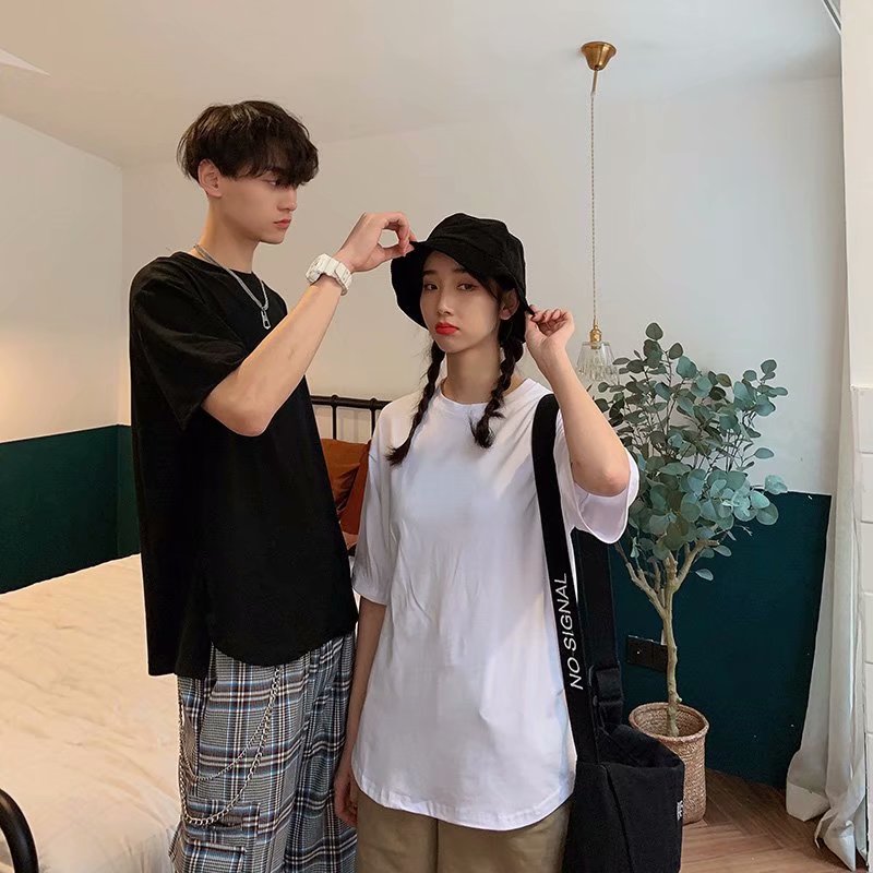 情侣夏装五分袖街潮男女