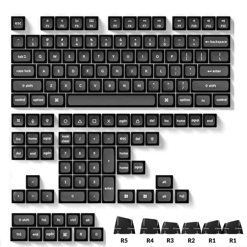 Keychron原厂高度矮轴PBT热升华OSA/OEM/XDA键帽不透二色拼图片