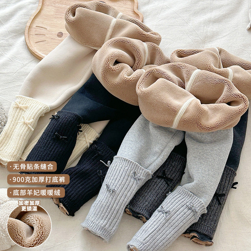 谢金毛童装2025冬季韩版无骨贴条缝合900克加厚打底裤女童裤百搭,童装/婴儿装/亲子装,打底裤,淘宝优惠券,粉丝福利购,淘宝优惠卷