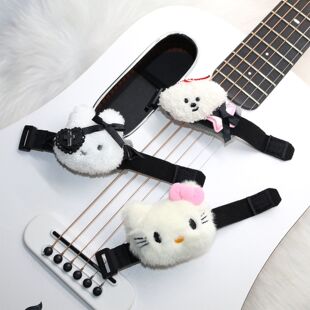 卡通可爱束音带琴头卡通闷音带电吉他贝斯护弦制音带弱音夹束带