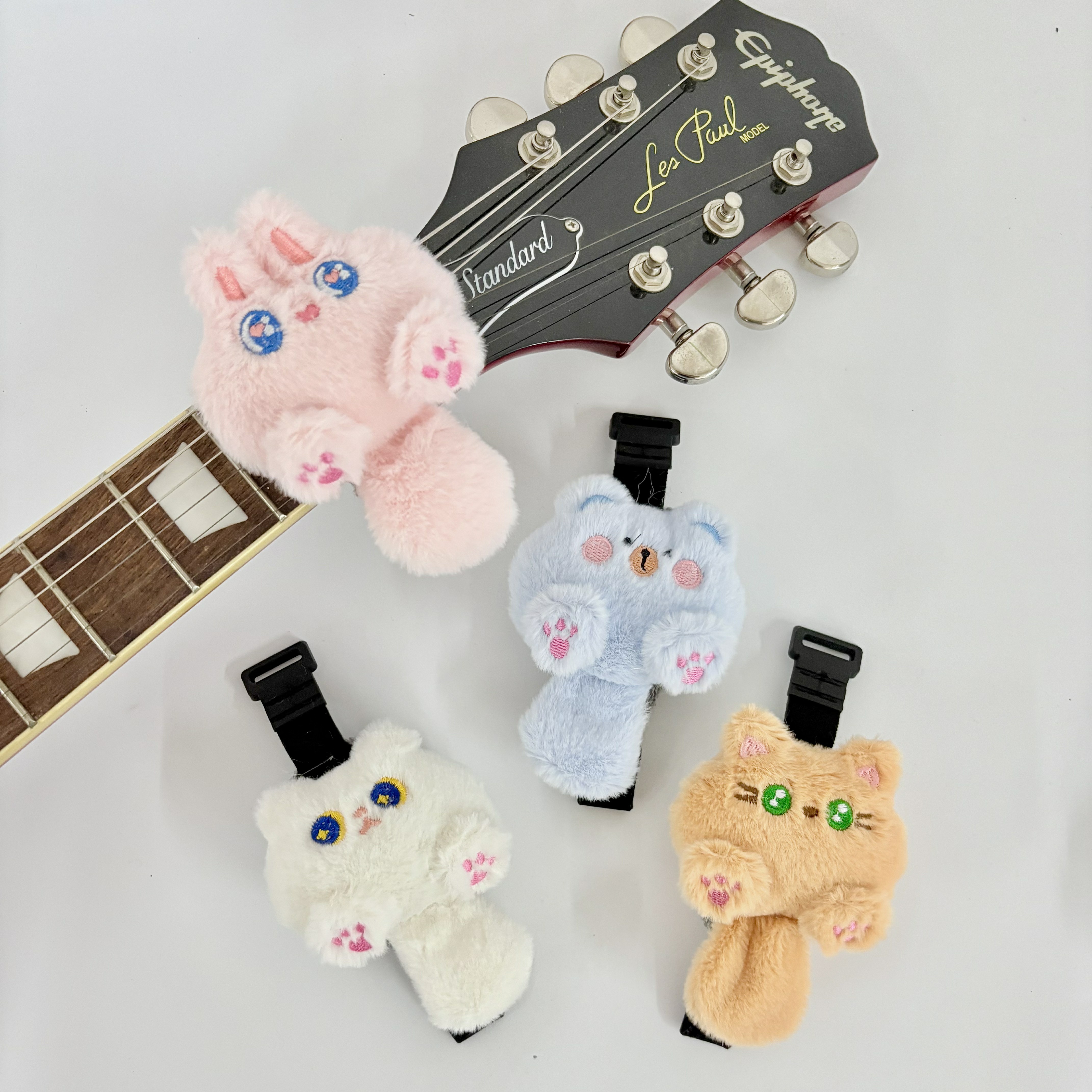 可爱萌物束音带琴头闷音带电吉他闷音带贝斯护弦制音带弱音夹束带