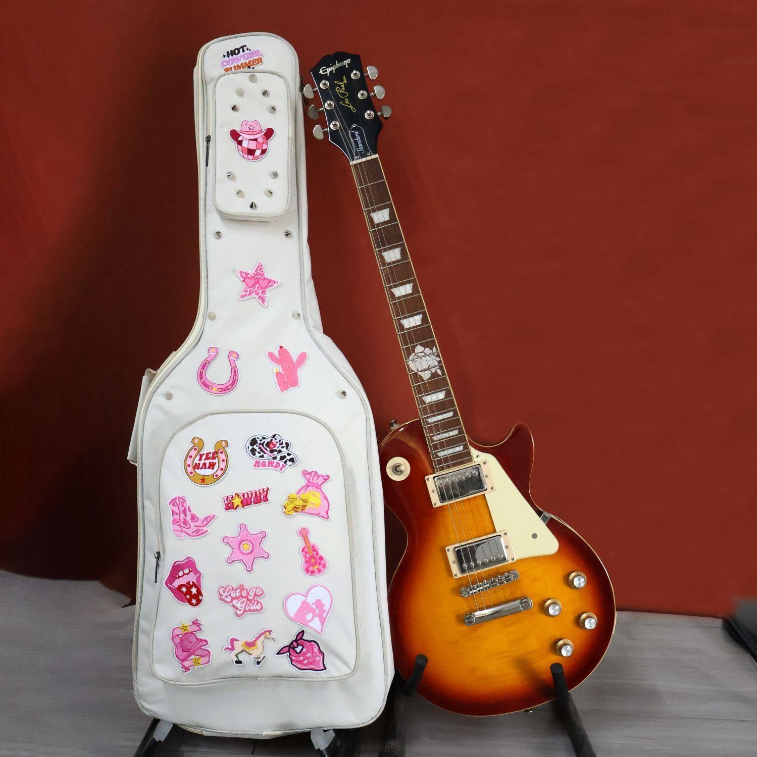 原创亚文化个性双肩吉他包专业民谣木吉他背包特色电吉他贝斯琴包