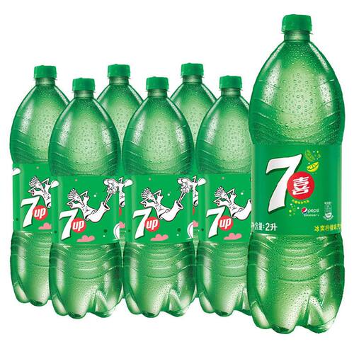 可乐七喜柠檬味汽水2升大瓶装整箱碳酸饮料7喜年货饮品