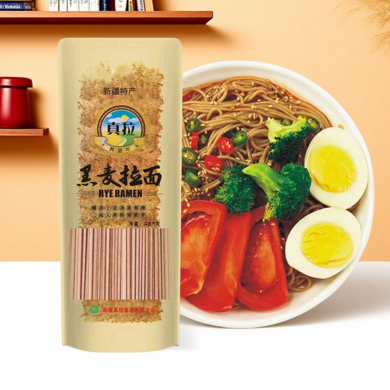 新疆真拉黑麦面条低脂肪手工拉面