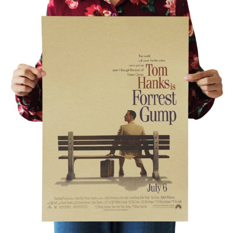 阿甘正传经典电影海报牛皮纸装饰画酒吧宿舍餐厅 卧室装饰背景墙