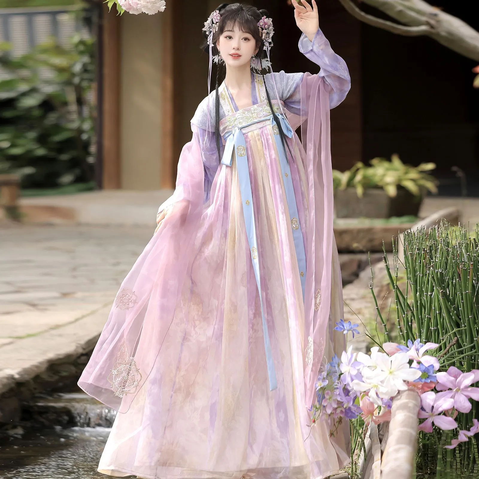 唐制复原款2025新款夏季汉服女齐胸襦裙刺绣日常超仙唐风古装