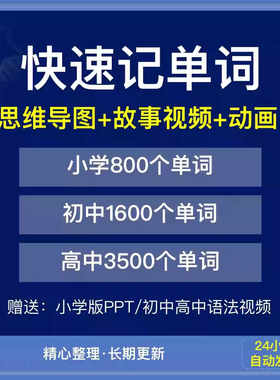 快速记单词视频小学初中高中英语单词速记方法技巧单词记忆神器本